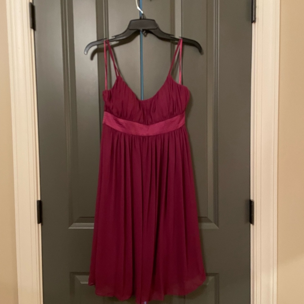 Perfect for the holidays! Max & Cleo flowy chiffon dress with satin waist. NWT